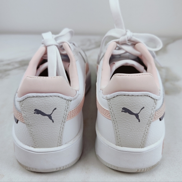 EUC Puma Women's Carina Street Platform Sneakers Tennis Shoes, Pink White, 4.5 - Picture 6 of 8